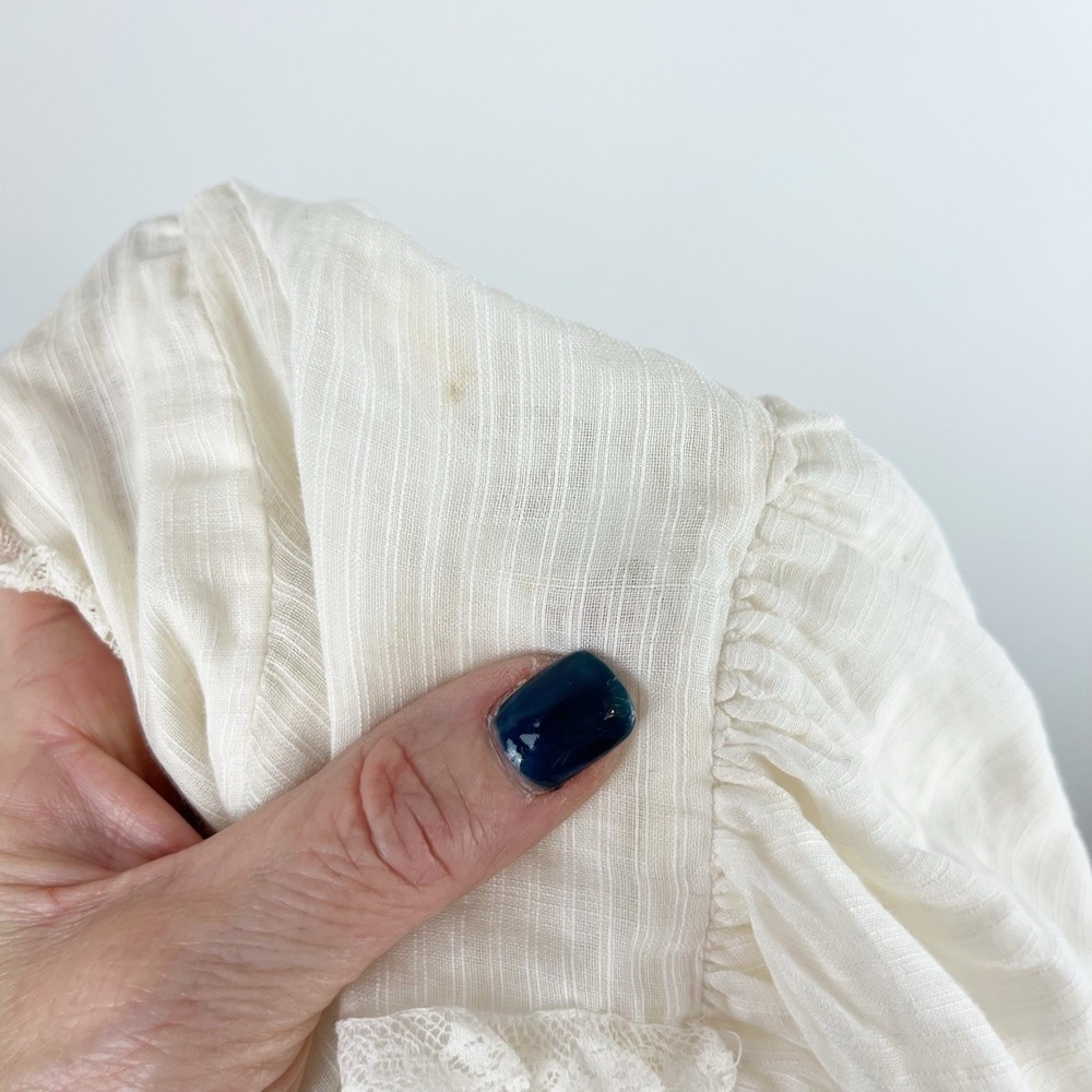 Edwardian Cotton Lace Blouse Handmade - Picture 15 of 16